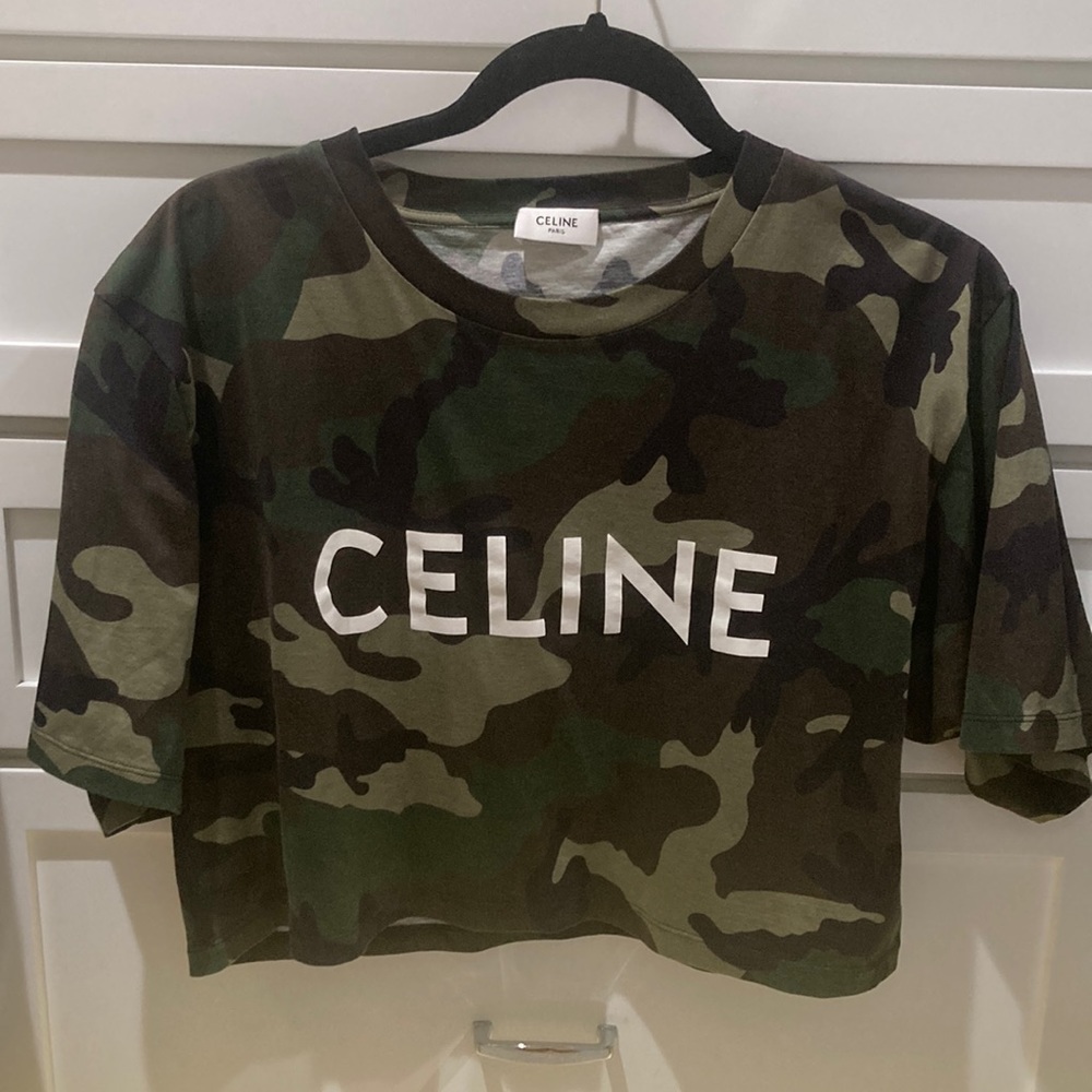 Celine Cropped Camo T